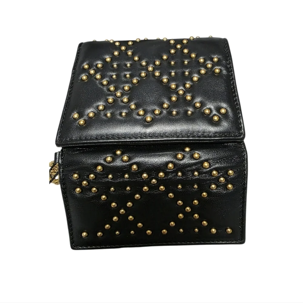 Christian Dior Lady Dior Studded Black Wallet W/COA